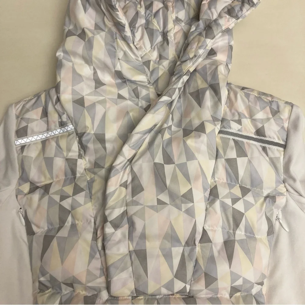 lululemon athletica White and Gray Puffer Jacket